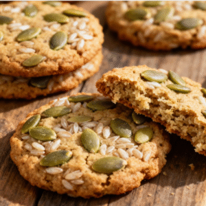 bánh quy gạo lứt – hạt bí ngô