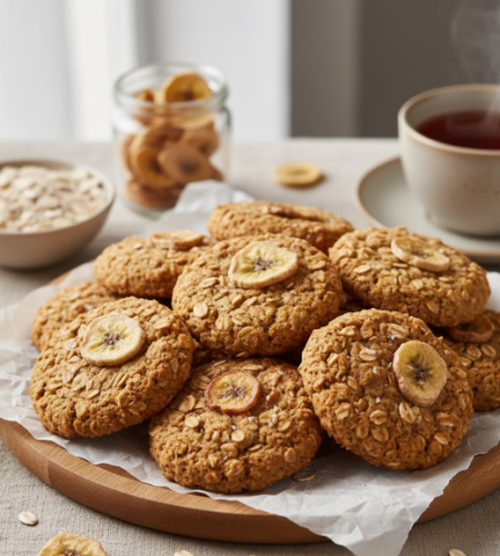 bánh quy yến mạch – chuối sấy